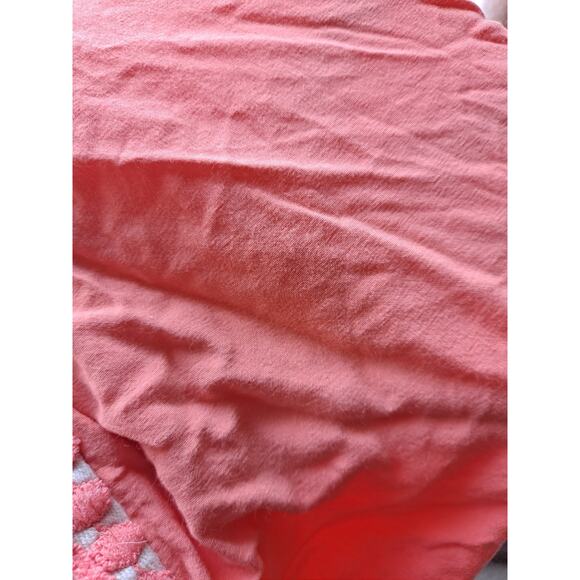 Kevia Peach and‎ White V Neck 3/4 Sleeve Blouse Size XL - Picture 6 of 6